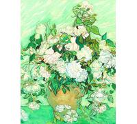 Vincent Van Gogh Still Life: Vase with Pink Roses LARGE Sketchbook: 8.5" x 11" Unlined Notebook, 120 Blank Pages for Drawing