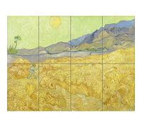 Vincent Van Gogh Wheatfield With A Reaper XL Giant Panel Poster (8 Sections) Póster