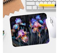 Vincent Van Gogh's Irises in A Garden - Alfombrilla de mouse de escritorio con textura premium, impermeable, lavable, para juegos y oficina, base de goma antideslizante, alfombrilla de mouse duradera