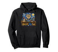 Vincent Van Owl Wise Owl Artist Painting Art Sudadera con Capucha