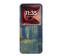 Vincent Vangogh Starry Night Over the Rhone Caso Del Tirón Funda Carcasa Case para Motorola Razr 60 Ultra, Razr Ultra 2025