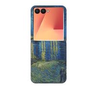 Vincent Vangogh Starry Night Over the Rhone Caso Del Tirón Funda Carcasa Case para Samsung Galaxy Z Flip 7