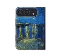 Vincent Vangogh Starry Night Over The Rhone Funda Carcasa Case para iPhone Duo