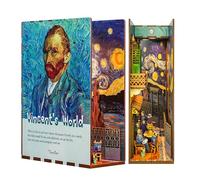 Vincent's World Van Gogh Libro Nook Puzzle 3D De Madera Con LED