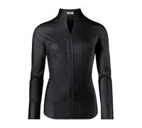 Vincenzo Boretti Blusa, Modern-fit/Corte Ligeramente más angosto, Cuello cáliz, Sarga - fácil de Planchar Negro 34