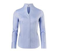 Vincenzo Boretti Blusa, Modern-fit/Corte Ligeramente más angosto, Cuello cáliz, Sarga - fácil de Planchar Azul Claro 36