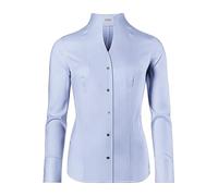Vincenzo Boretti Blusa, Modern-fit/Corte Ligeramente más angosto, Cuello cáliz, Suave Sarga - fácil de Planchar Azul Hielo 40