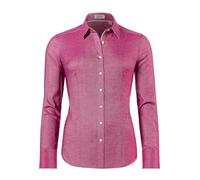 Vincenzo Boretti Blusa, Modern-fit/Corte Ligeramente más angosto, Cuello de la Camisa, Suave Oxford Rojo 38