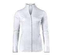 Vincenzo Boretti Blusa, Slim-fit/Ajuste Entallado, elástico, Cuello cáliz - fácil de Planchar Blanco 38