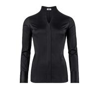 Vincenzo Boretti Blusa, Slim-fit/Ajuste Entallado, elástico, Cuello cáliz - fácil de Planchar Negro 36