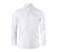 Vincenzo Boretti Camisa, Regular-fit/Corte Recto, Sarga, puño Reversible - Super no Necesita Plancha Blanco 39-40
