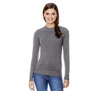 Vincenzo Boretti Jersey de Invierno para Mujer, con Cuello levantado Acanalado Gris Oscuro M