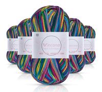 Vincona hilos para crochet, 5 x 50g lanas para crochet, yarn multicolor degradado, ideal para tejer a ganchillo y a dos agujas. Perfecto para tejer muñecas, suéteres, bufandas y gorros29