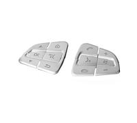 VINCTV Central Control Botón Pegatinas Compatible con Benz-C para W205 para GLC para Clase-V para Vito para W447 Pegatinas para Botones De Volante De Coche(White)
