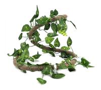 Víndicas de Reptiles, Ratán de Vina Larga de 3,28 Pies Ble Rattan Rama de Escalada Long -Tresping Decoración Artificial con Tazas de Succión para Lagartos de Serpientes [Rattan + Parthenocissus