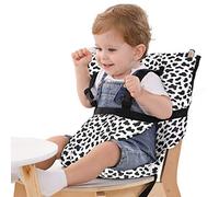 Vine Easy Seat - Trona portátil de viaje ajustable, segura y lavable, funda de asiento para trona infantil, práctica trona de tela que cabe en tu bolso, color blanco