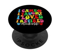 Vine Enseñé Que amé me jubilé #teacherlife PopSockets PopGrip Adhesivo