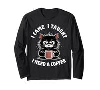 Vine I Taught I Need a Coffee Funny Teacher Life Loves Cat Manga Larga