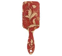 Vine Pattern Red Gold cepillo para cabello liso peine Diseñado húmedo seco cepillo para cabello fino con mango ergonómico cepillo para cabello de mujer