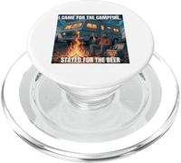 Vine por la fogata, me quedé para la diversión de Acampar Cerveza PopSockets PopGrip para MagSafe