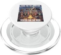 Vine por la fogata, me quedé para la diversión de Acampar Cerveza PopSockets PopGrip para MagSafe
