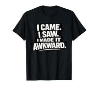 Vine Vi lo Hice incómodo Divertido Introvertido Social Camiseta