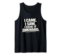Vine Vi lo Hice incómodo Divertido Introvertido Social Camiseta sin Mangas