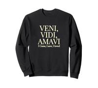 Vine, Vi, me encantó | Veni, Vidi, Amavi White Design Sudadera