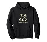 Vine, Vi, me encantó | Veni, Vidi, Amavi White Design Sudadera con Capucha
