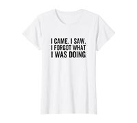 Vine Vi Olvidé lo Que Estaba Haciendo Funny Sarcastic Camiseta gráfica económica, Mujer, Blanco, S