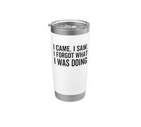 Vine Vi Olvidé lo que estaba haciendo Funny Sarcastic Vaso térmico de acero inoxidable de doble pared