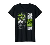 Vine, Vi, te escuché Masticar, me FUI - Funny Loud Eater Camiseta gráfica económica, Mujer, Negro, M