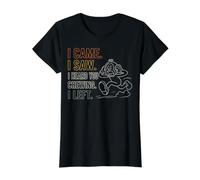 Vine, Vi, te escuché Masticar, me FUI - Funny Loud Eater Camiseta gráfica económica, Mujer, Negro, XS