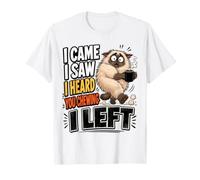 Vine Vi Te Oí Masticar Dejé Café Gato Introvertido Camiseta