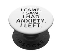 Vine vi tengo ansiedad, así que dejé un mensaje de texto divertido introvertido PopSockets PopGrip Adhesivo