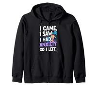 Vine Vi Tenía Ansiedad Así que me fui Funny sarcástico Sudadera con Capucha