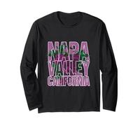 Viñedo de Napa Valley California UVA Vintage Travel Manga Larga