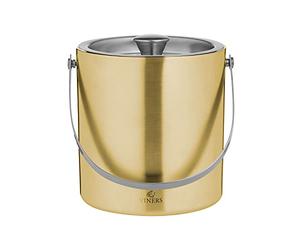 Viners Barware Gold - Cubitera de hielo de doble pared, 1,5 l