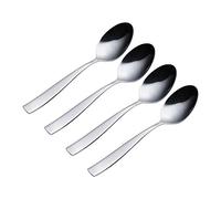 Viners Everyday Purity - Juego de 4 cucharas de postre de acero inoxidable plateado 18/0