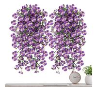 Vines artificiales | Realistic Pansy Leaves Vines | Colgantes de la pared flor - Plantas de seda resistentes a la decoloración para la boda Spring Fall Porch Deck Door Wall Front Courtyard Balconies