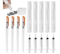 VINEST 9 Aplicador Bolígrafo 5/10 ml, Bolígrafo de Pintura Recargable para Reparar Pinturas de Paredes, Muebles, Bolígrafo para Pintura con Pinceles para Rasguños, con Jeringa para una inyección