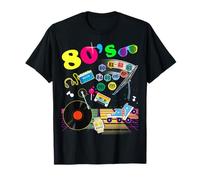 Viñetas Auto Años 80 Vintage Traje Cassette Música Camiseta