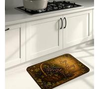 Vineyard - Tapetes de cocina para piso, diseño rústico de barril de vino, vintage, suaves, acolchados, cómodos, lavables, decoración para fregaderos de cocina, lavandería, baño, 16 x 24 pulgadas