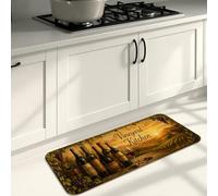 Vineyard - Tapetes de cocina para piso, diseño rústico de barril de vino, vintage, suaves, acolchados, cómodos, lavables, decoración para fregaderos de cocina, lavadero, baño, 16 x 47 pulgadas