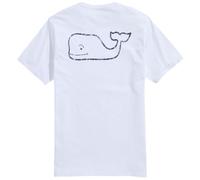 Vineyard Vines Camiseta de Manga Corta con Bolsillo de Ballena Vintage, Gorra Blanca, XL para Hombre