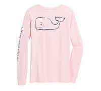Vineyard Vines Camiseta de Manga Larga con Bolsillo de Ballena Vintage para Mujer, Flamenco, M