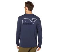 Vineyard Vines Camiseta de Manga Larga Vintage con Bolsillo de Ballena para Hombre, Azul (Blue Blazer), Medium