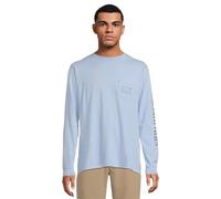 Vineyard Vines Camiseta Vintage de Manga Larga con Bolsillo de Ballena para Hombre, Azul (Jake Blue), Large