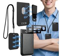 Vinffy PLAUD Note Pro - Protector de pantalla (2 unidades) + juego de transporte, cristal templado 9H con marco negro, correa antideslizante para el cuello