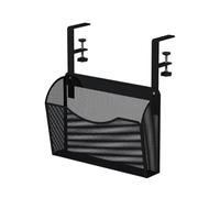 VINGAA Organizador colgante de escritorio, acero al carbono, negro, organizador de escritorio, dormitorio universitario, oficina en casa